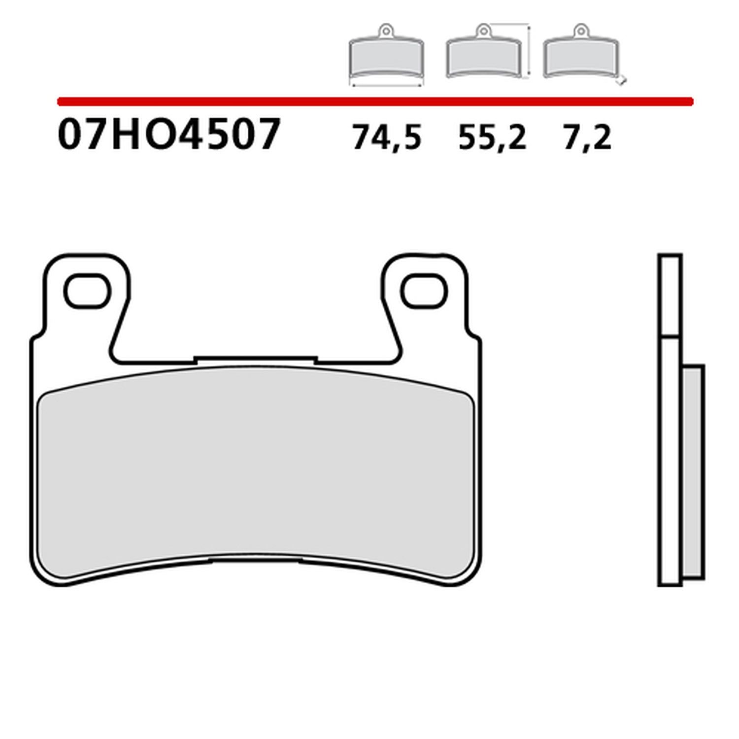Klocki hamulcowe KH265/KH296 Road/Off Road Carbon Ceramic Brembo | 07HO4507
