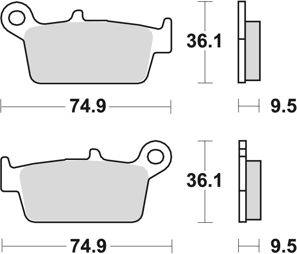 Klocki hamulcowe KH131 SINTER OFFROAD WYCZYNOWE Honda CRF 230, XR 250, XR 600, Yamaha WR 125 TYŁ TRW | MCB575RSI