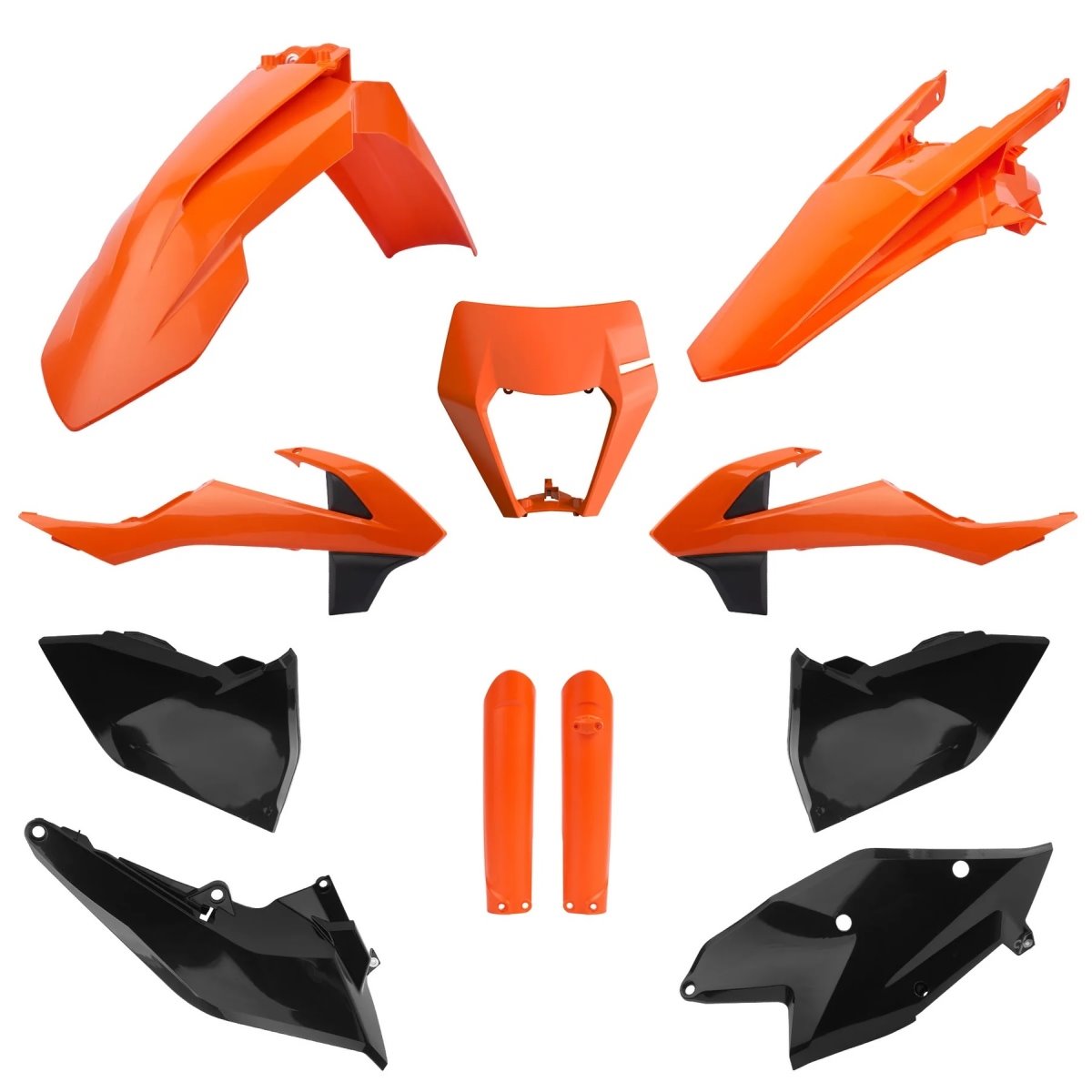 Komplet plastików KTM EXC/EXC-F TPI pomarańczowy czarny Polisport | 91473