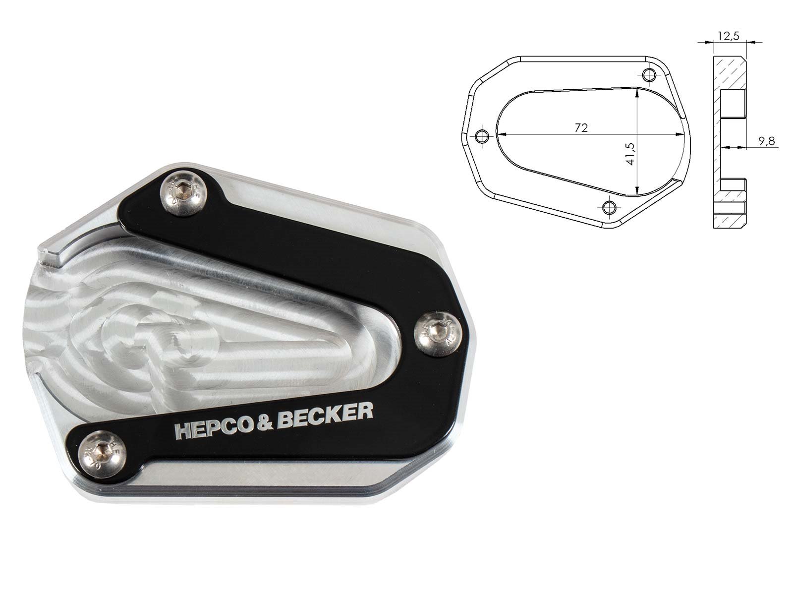 Poszerzenie stopki bocznej Triumph Tiger 900 Rally Pro 2024-2026 Hepco & Becker | 42117657 00 91