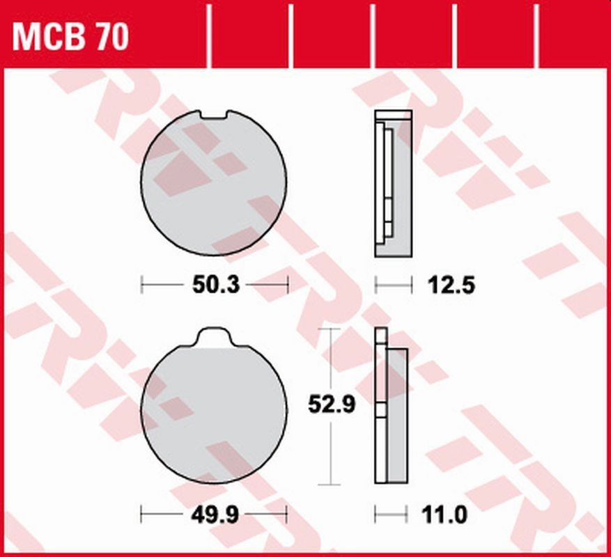 Klocki hamulcowe ORGANIC Suzuki GS 400/750, GS 850 PRZÓD TRW | MCB70