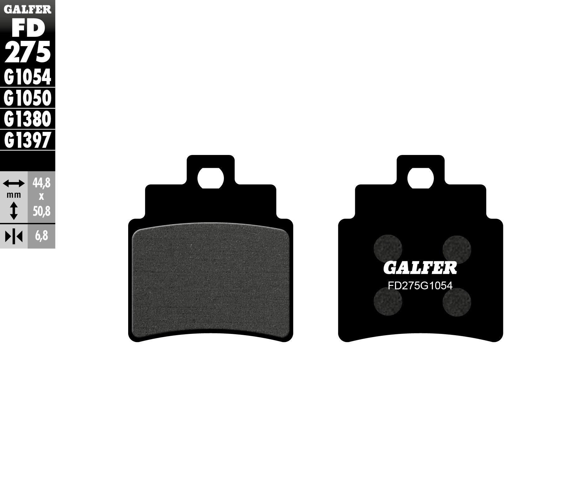 Klocki hamulcowe KH355 Półmetaliczne Galfer | FD275G1054