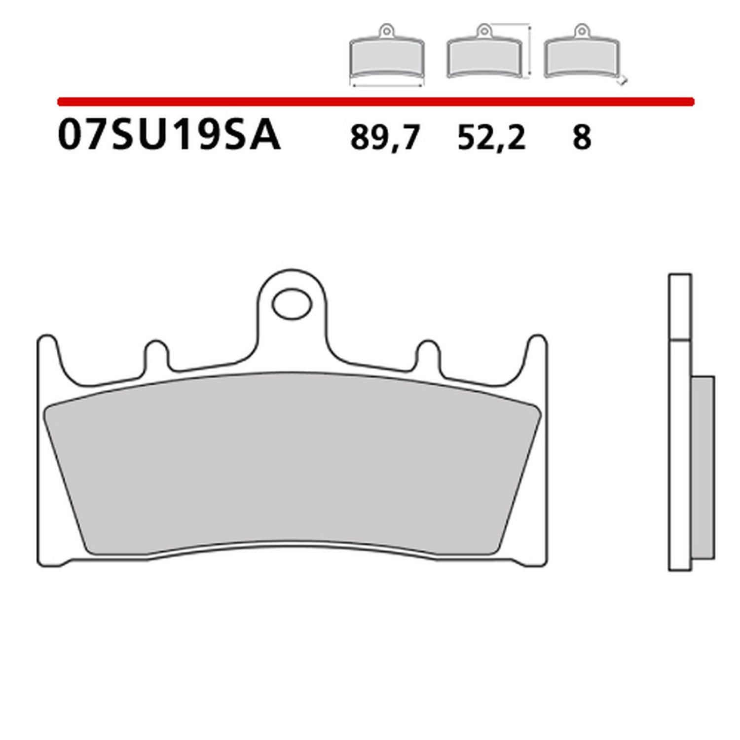 Klocki hamulcowe KH188 Road Sinter SA ECE R90 Brembo | 07SU19SA
