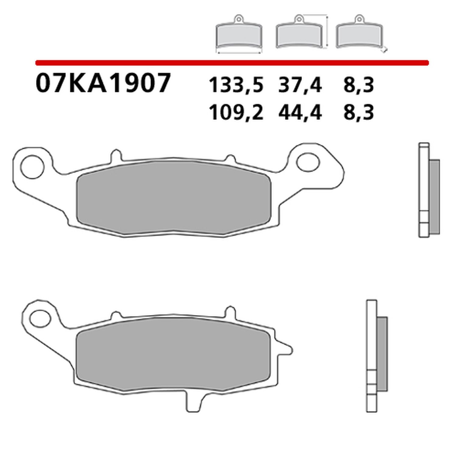 Klocki hamulcowe KH229 Road/Off Road Carbon Ceramic Brembo | 07KA1907