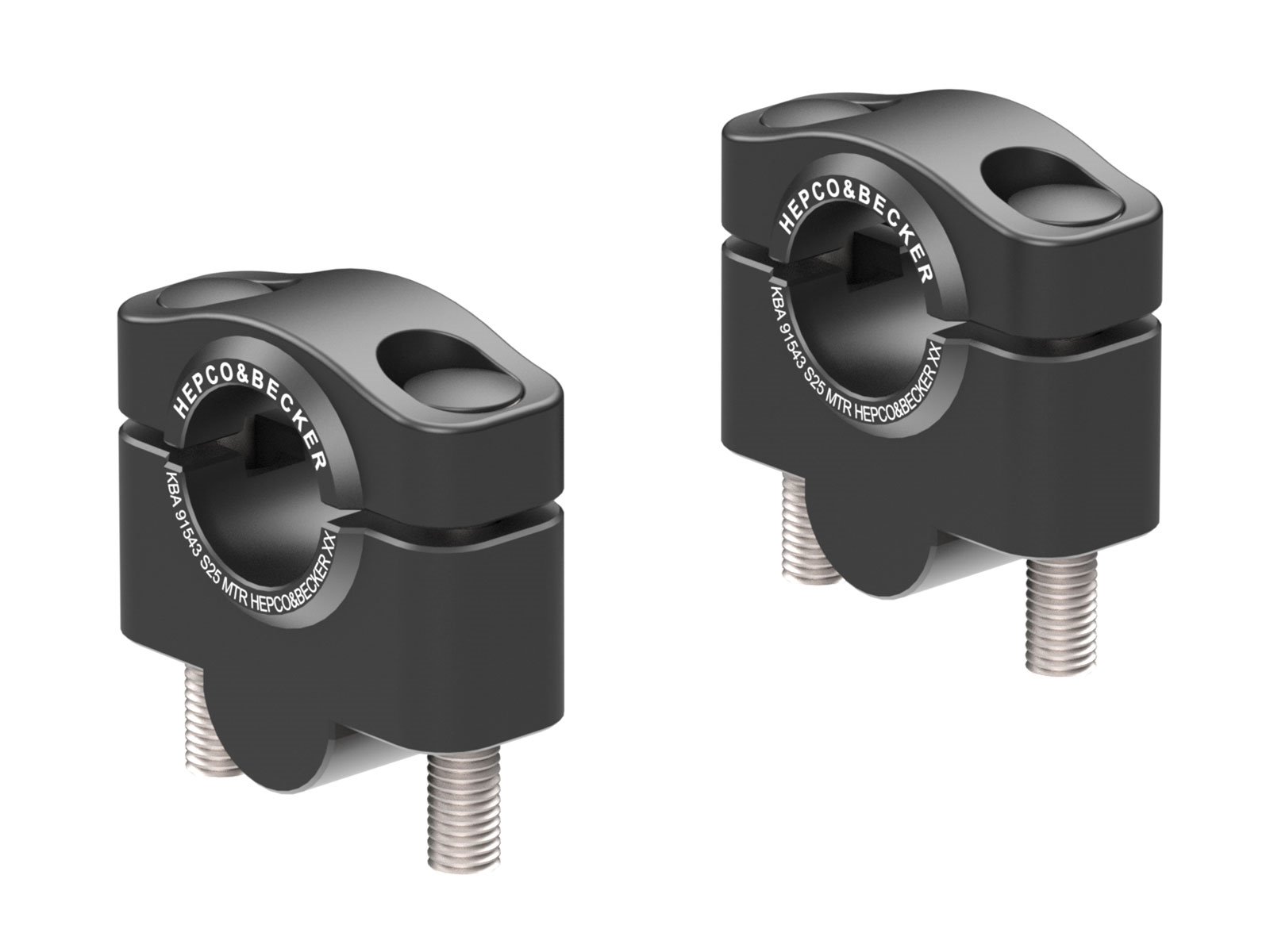 Podwyższenie kierownicy Honda Monkey 125 2019-2026 25 mm czarne Hepco & Becker | 42309523 25 01