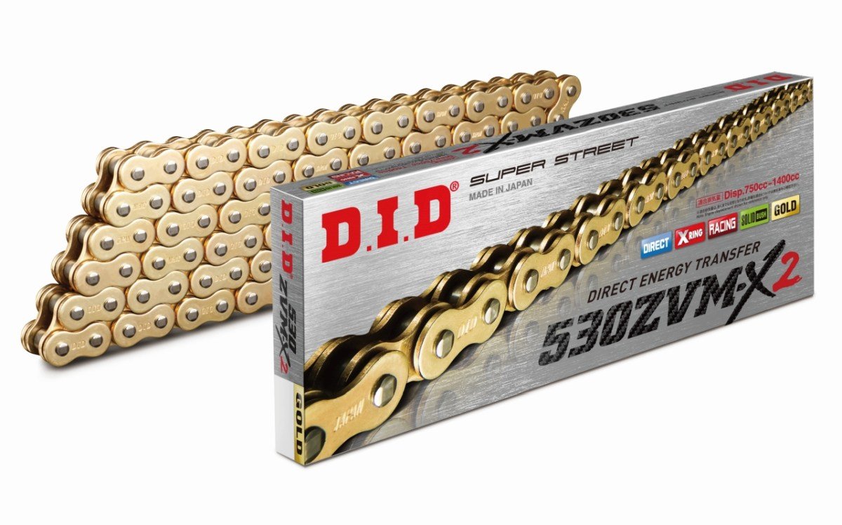 Łańcuch napędowy 530ZVMX2G&G ZŁOTY 106 X-RING DID | 530ZVMX2GG-106