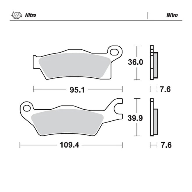 Klocki Hamulcowe KH618 NITRO SINTER Kolor Złoty Lewy Przód CAN-AM Outlander 800/1000, Renegade 1000 Moto-Master | M098921