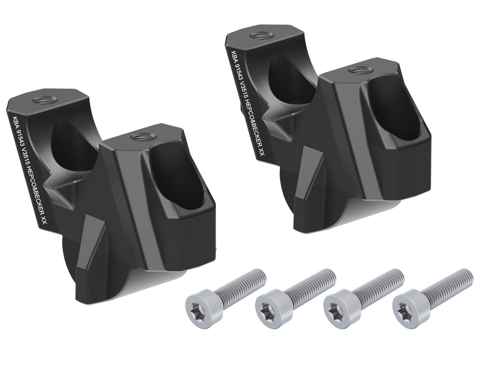 Podwyższenie kierownicy z przesunięciem 35 mm w górę, 15 mm w tył czarne BMW M 1000 R 2023-2026 Hepco & Becker | 42456531 00 01