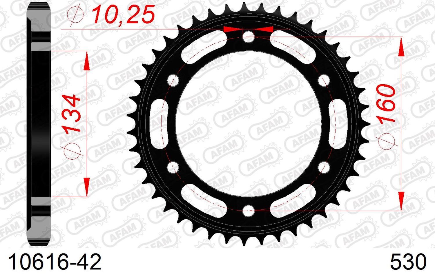 Zębatka tylna 42 Honda CBR 1000RR, CBR 900RR ŁAŃC. 530 AFAM | 10616-42