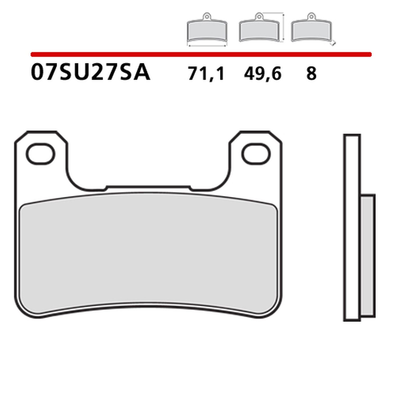 Klocki hamulcowe KH379 Road Sinter SA Brembo | 07SU27SA