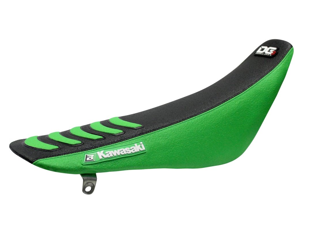 Pokrowiec/poszycie na siedzenie Kawasaki KX 125-250 Double Grip zielony czarny Blackbird | E1421H