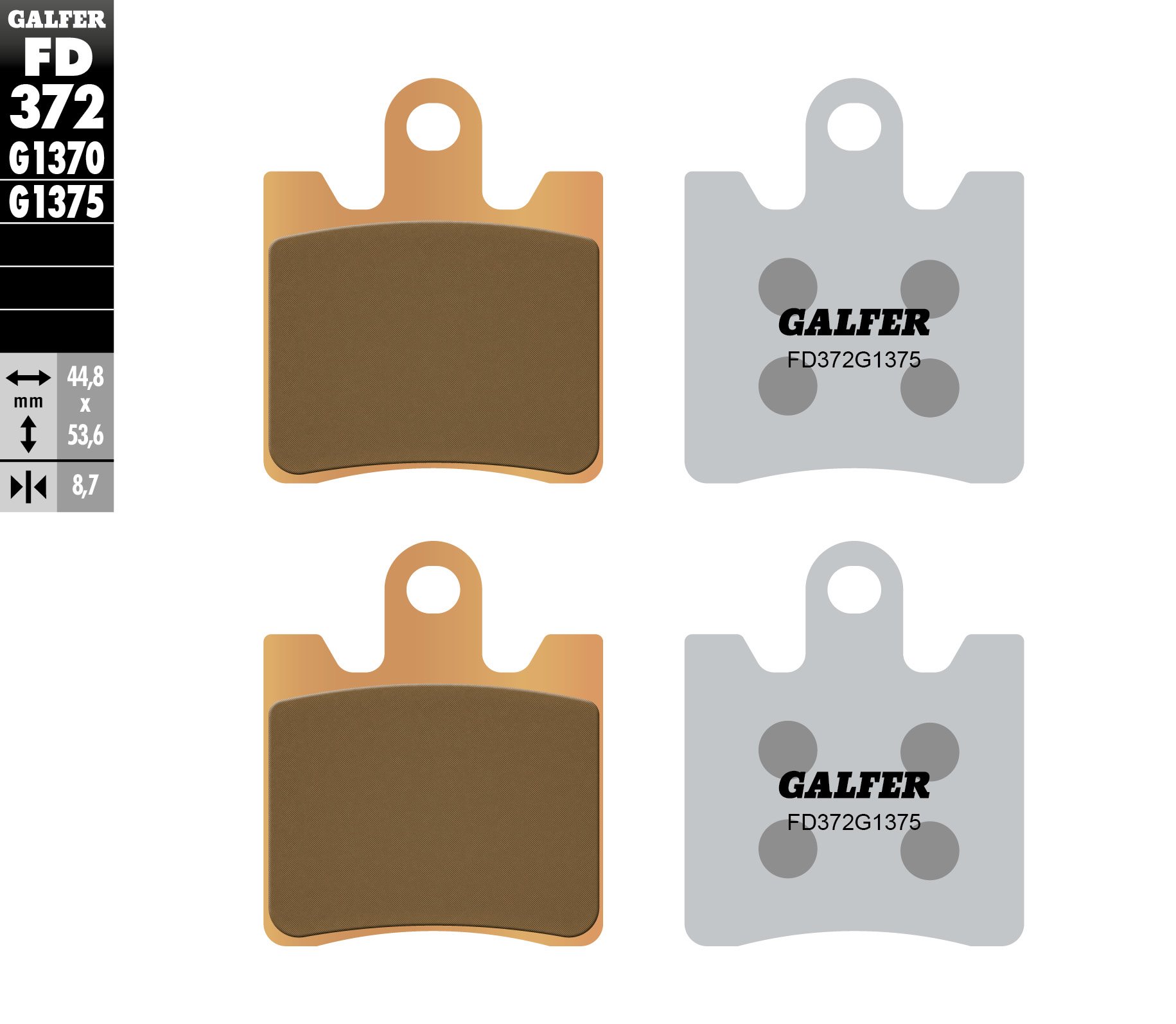 Klocki hamulcowe KH423/4 SPIEK METALICZNY SPORT Galfer | FD372G1375