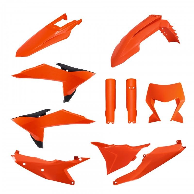 Komplet plastików KTM EXC/EXC-F/XC-W/XC-WF TBI kolor pomarańczowo-czarny OEM Polisport | 91655