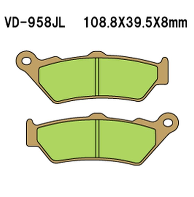 Klocki hamulcowe KH209/KH209/2 SPIEK METALICZNY ZŁOTE Vesrah | VD-958JL