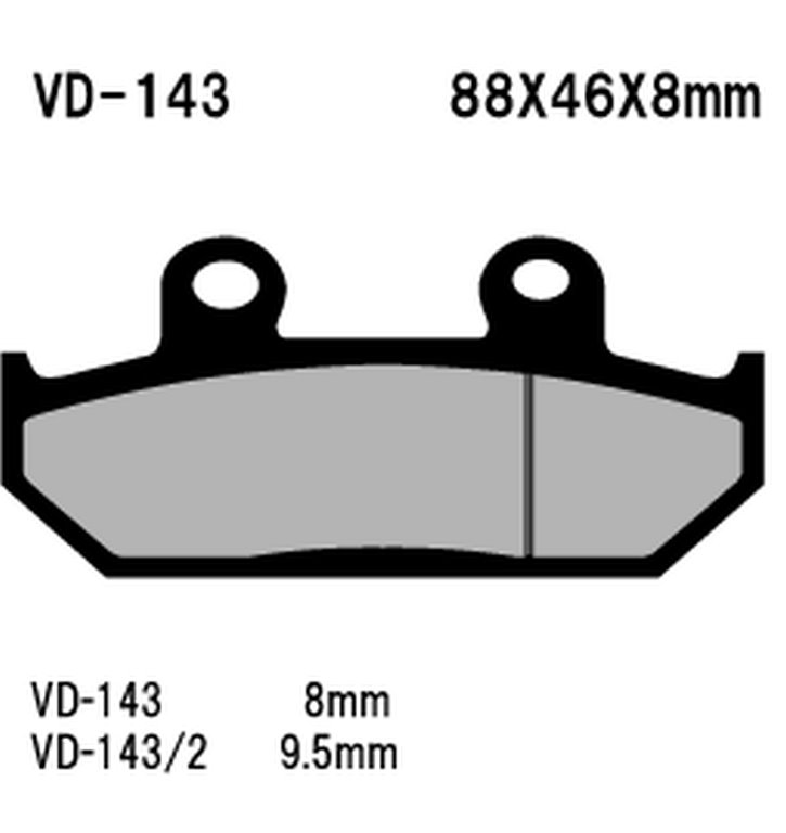 Klocki hamulcowe KH124/2 SPIEK METALICZNY ZŁOTE Vesrah | VD-143/2JL
