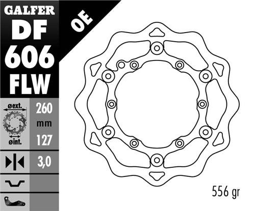 Tarcza hamulcowa pływająca KTM, Husaberg 260mm (NG140) GALFER | DF606FLW