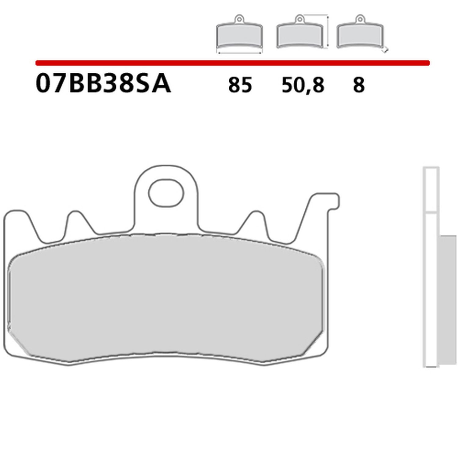 Klocki hamulcowe KH630 Road Sinter SA Brembo | 07BB38SA