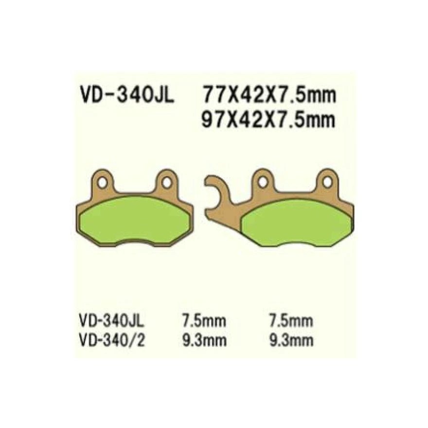 Klocki hamulcowe KH135/KH214 SPIEK METALICZNY ZŁOTE Vesrah | VD-340JL