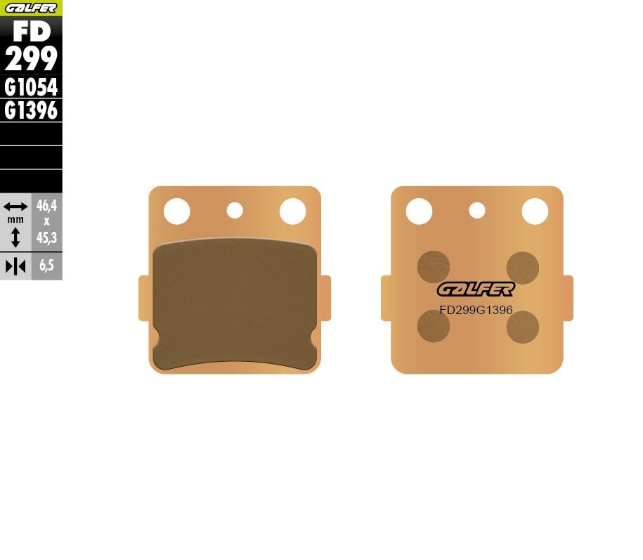Klocki hamulcowe KH084/3 spiek metaliczny (złote) (grubość 6,5mm) Off Road Galfer | FD299G1396
