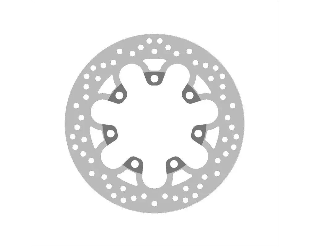 Tarcza hamulcowa tył Piaggio Beverly 300/400 (240X102X5MM) (7X10,25MM) | NG2214