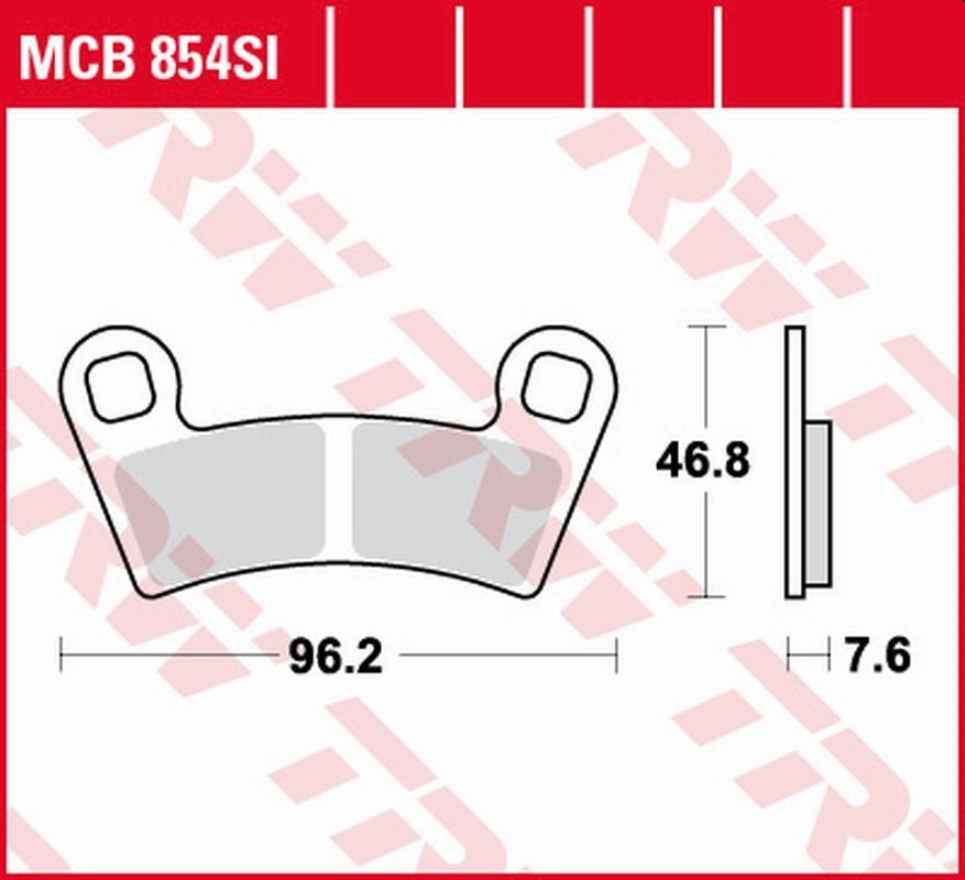 Klocki hamulcowe KH657 SINTER OFFROAD Polaris Ranger 400, 500, General 1000 tył; Outlaw 450/525, Ranger RZR 800, Ranger RZR 570 przód TRW | MCB854SI