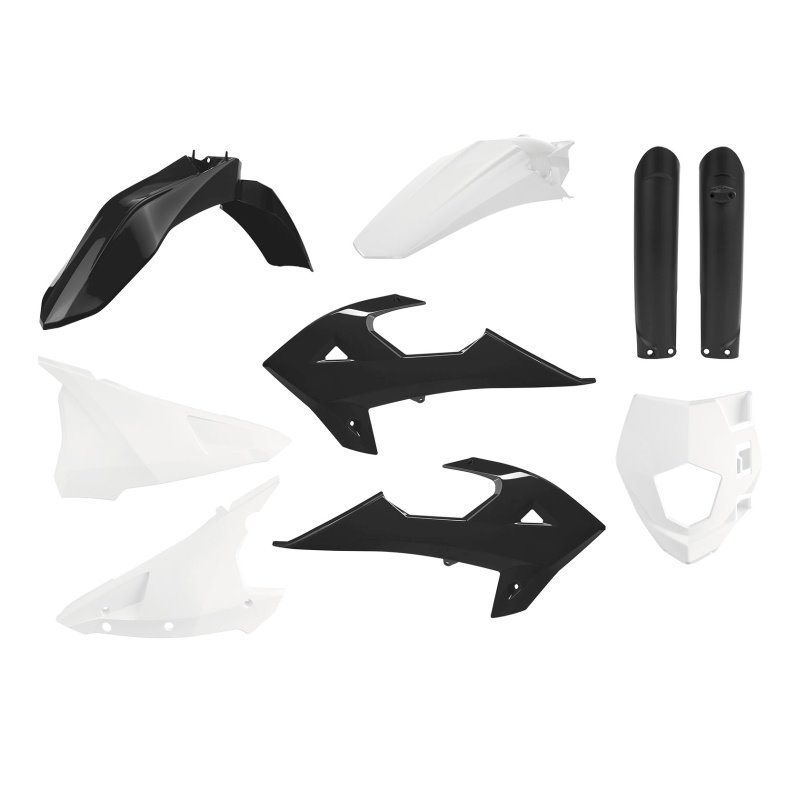 Komplet plastikow (FULL KIT) Gas Gas EC/EC-E/EC-F, MR 250/300, Rieju MR 250/300 Kolor Czarno Biały Polisport | 91037