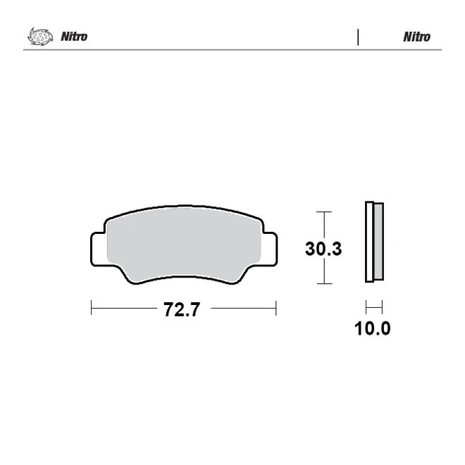 Klocki hamulcowe Sinter Metal Enduro (Nitro) tył CF Moto C-FORCE 450/520/625/850, Z-FORCE 550/800/1000 Moto-Master | M082521