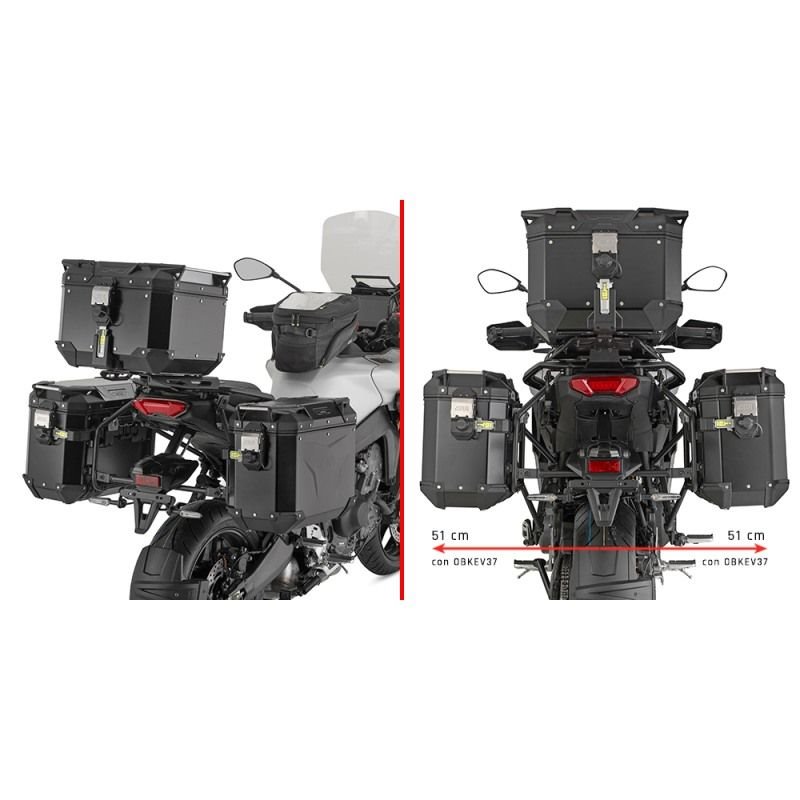 Stelaż kufrów bocznych MONOKEY CAM SIDE Yamaha Tracer 9, Tracer 9 GT, Tracer 9 GT+ Kappa | KLO2171CAM
