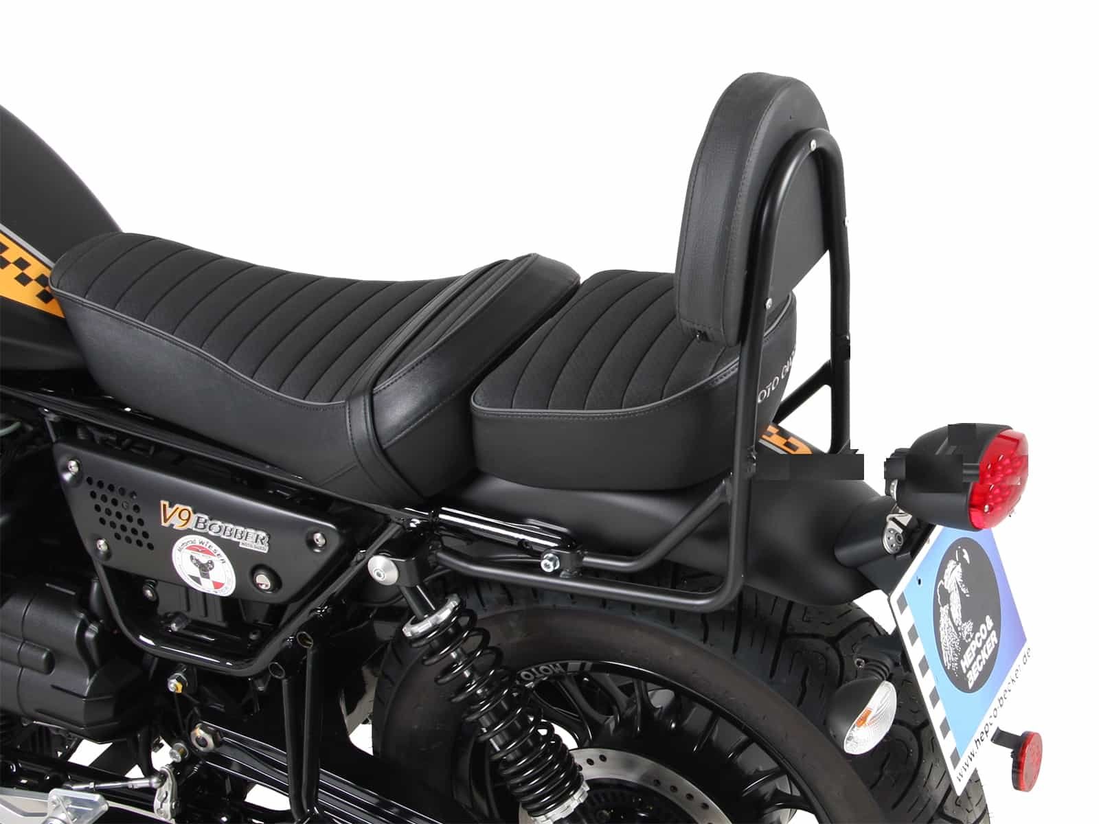Sissybar bez bagażnika Moto Guzzi V 9 Bobber Lange Sitzbank 2017- Hepco Becker | 600552 00 01