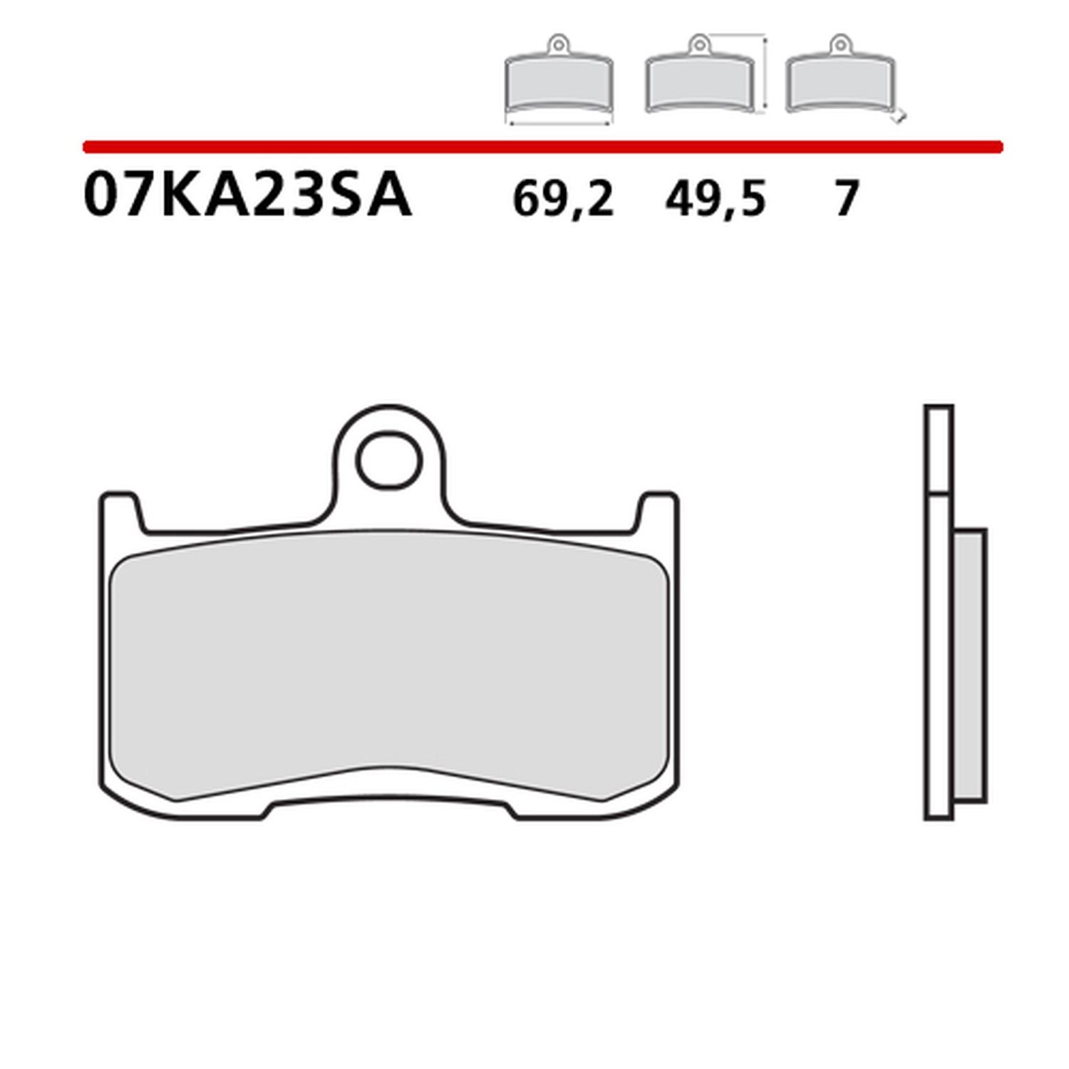 Klocki hamulcowe KH347 Road Sinter SA Brembo | 07KA23SA