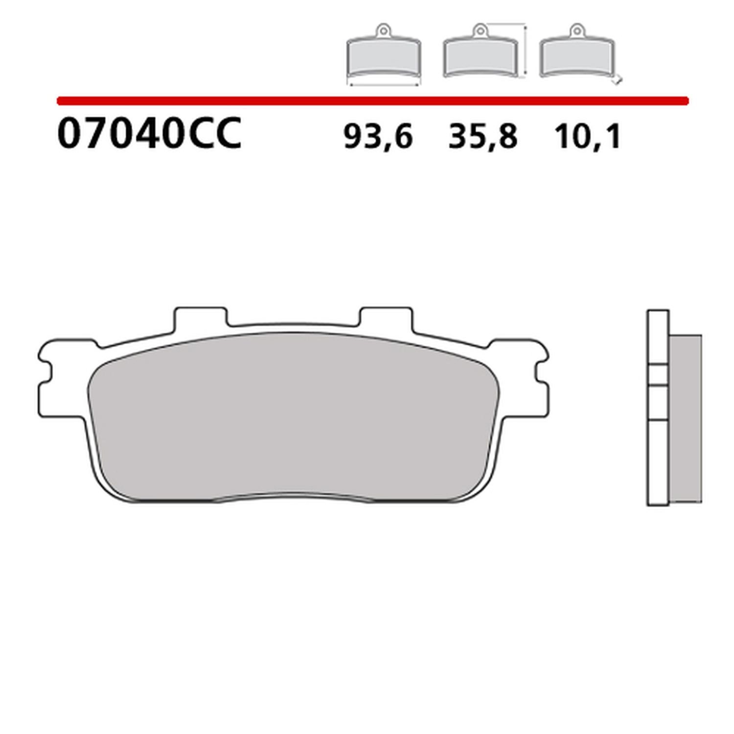 Klocki hamulcowe KH427 CARBON CERAMIC CC (ECE R90) Brembo | 07040