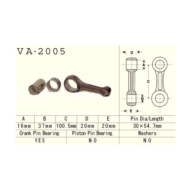 Korbowód Yamaha YFM/YFB 225, XT 225 VESRAH | VA-2005