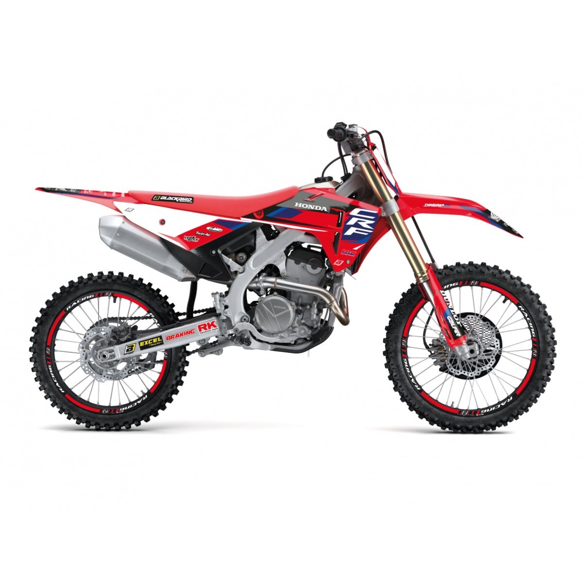 Komplet naklejek Honda CRF 250R, CRF 450R DREAM 5 Czerwony czarny biały Blackbird | E2150AB