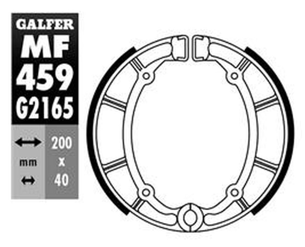 Szczęki hamulcowe tył SH515 Yamaha XJ 650, XJ 650 Seca Turbo/XJ 750, XV 1000, XV 1100, XV 535 Virago, XVS 650 Drag Star Galfer | MF459G2165