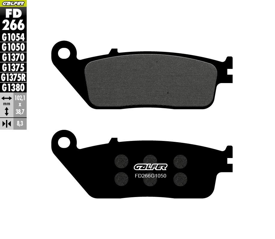 Klocki hamulcowe KH226/KH142 Półmetaliczne Scooter Galfer | FD266G1050