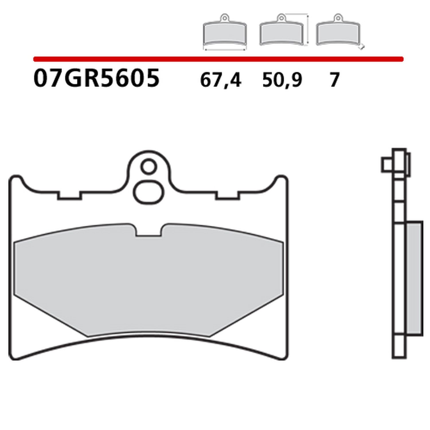 Klocki hamulcowe KH126 Road/Off Road Carbon Ceramic Brembo | 07GR5605
