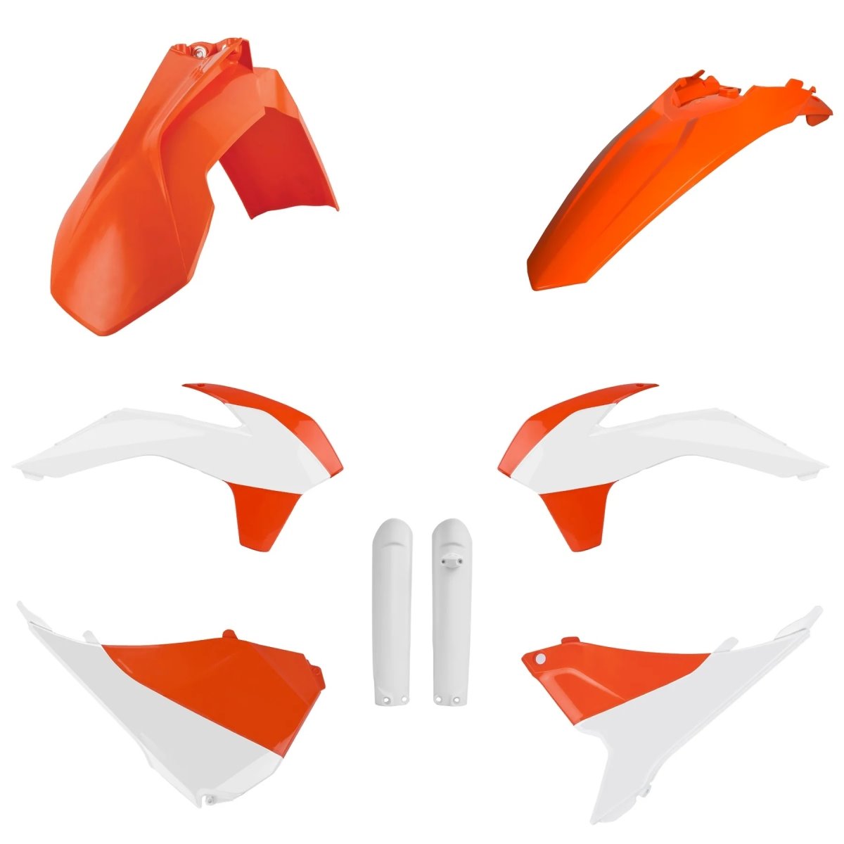 Komplet Plastików KTM EXC/EXC-F Pomarańczowy Czarno Biały OEM Polisport | 91464