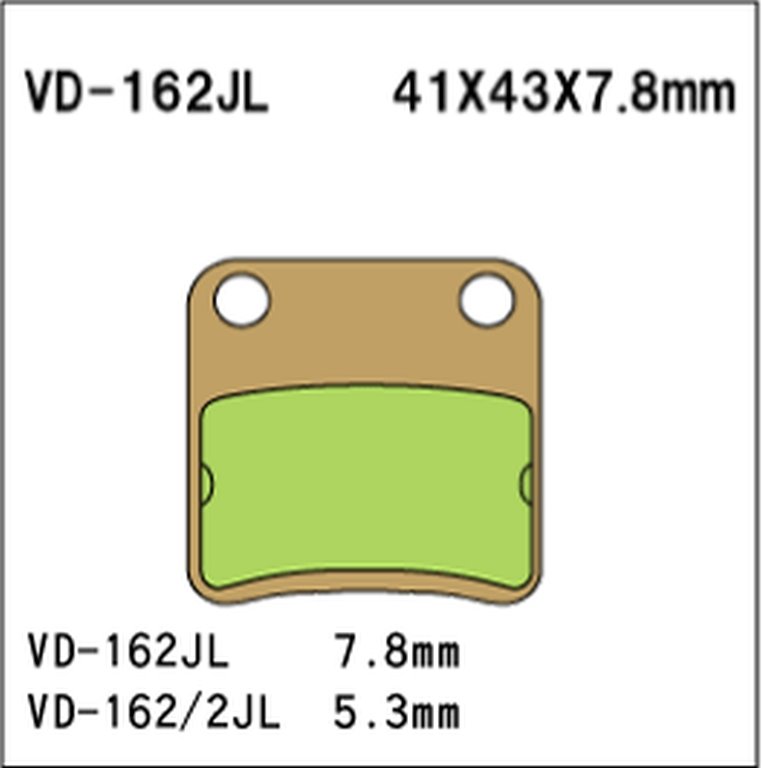 Klocki hamulcowe KH178/KH257 SPIEK METALICZNY ZŁOTE Vesrah | VD-162JL