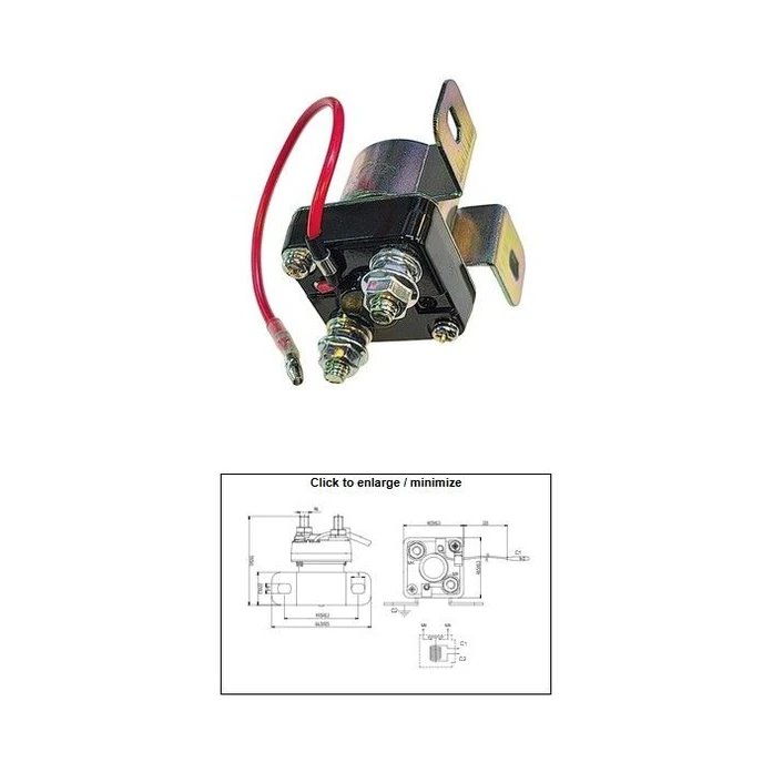 Przekaźnik rozrusznika Polaris ATP/Big Boss/Magnum/Ranger / Sportsman/Trail Blazer/Worker / Xplorer/Xpress (OEM 4011335) (150A) DZE | 9321-01