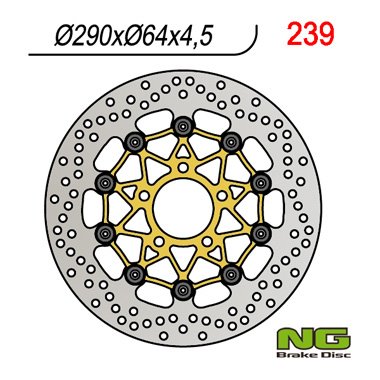NG Tarcza hamulcowa przód Suzuki GSX600/750F/GSF600 / SV650 (290x64x4,5) PŁYWAJĄCA | NG239/GLD