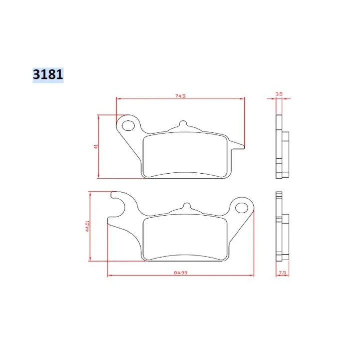 Klocki hamulcowe KH708 Honda Vision 110, Zoomer 110, Click 125 przód Brenta | BR3181