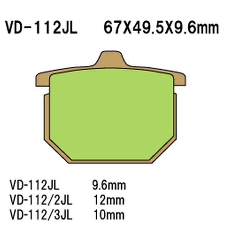 Klocki hamulcowe KH31/KH29/KH30 SPIEK METALICZNY ZŁOTE Vesrah | VD-112JL