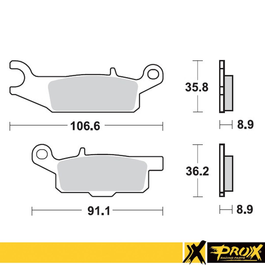 Klocki hamulcowe KH446 Yamaha YFM 550 GRIZZLY, YFM 700 GRIZZLY Tył Prawy ProX | 37.275102
