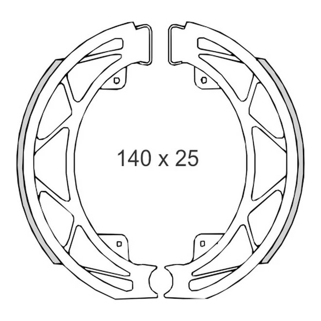 Szczęki hamulcowe Piaggio Fly, Liberty, Liberty 4T 140x25mm BRENTA | BR0303