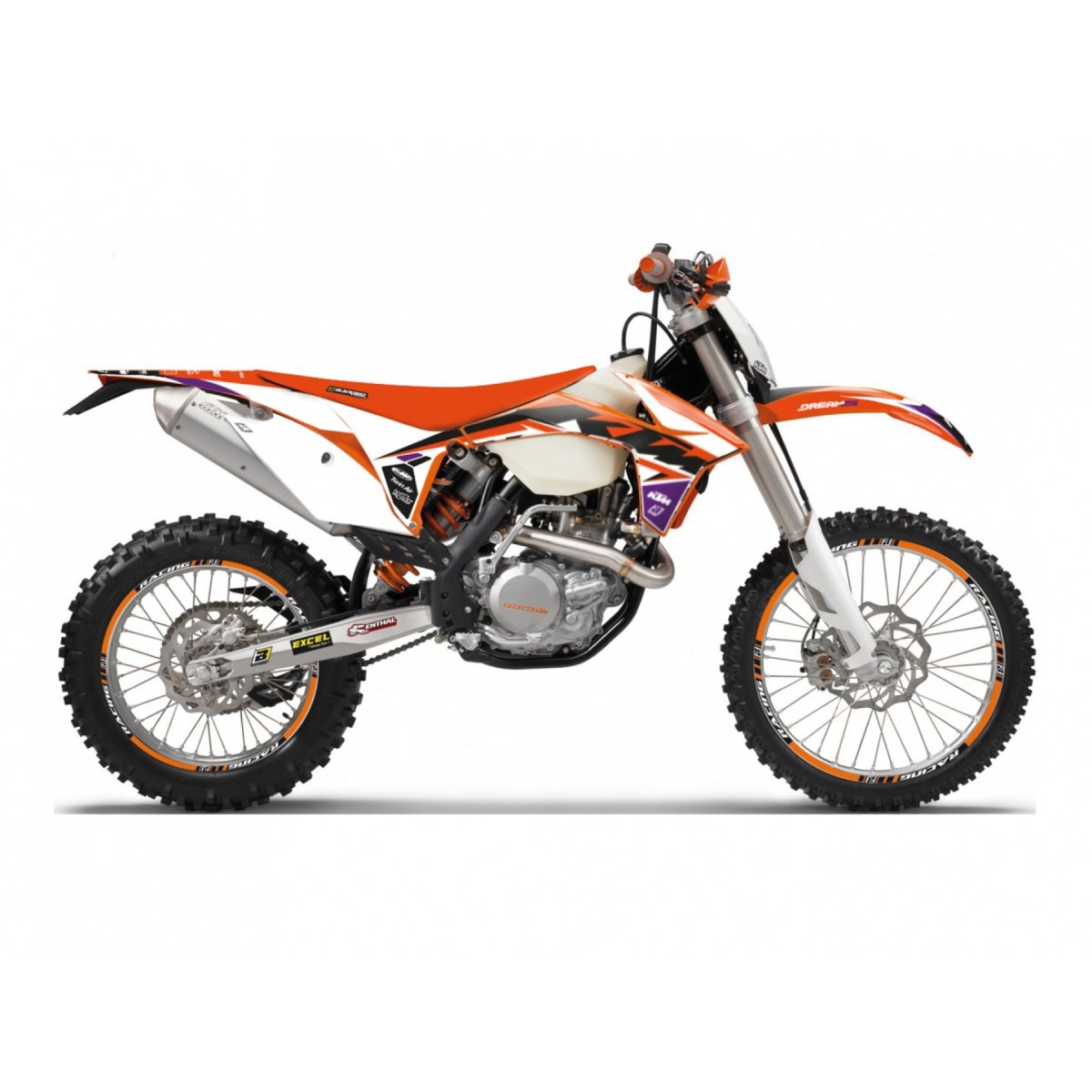 Komplet naklejek KTM SX/SX-F, EXC/EXC-F DREAM 5 Pomarańczowy czarny Blackbird | E2537AB