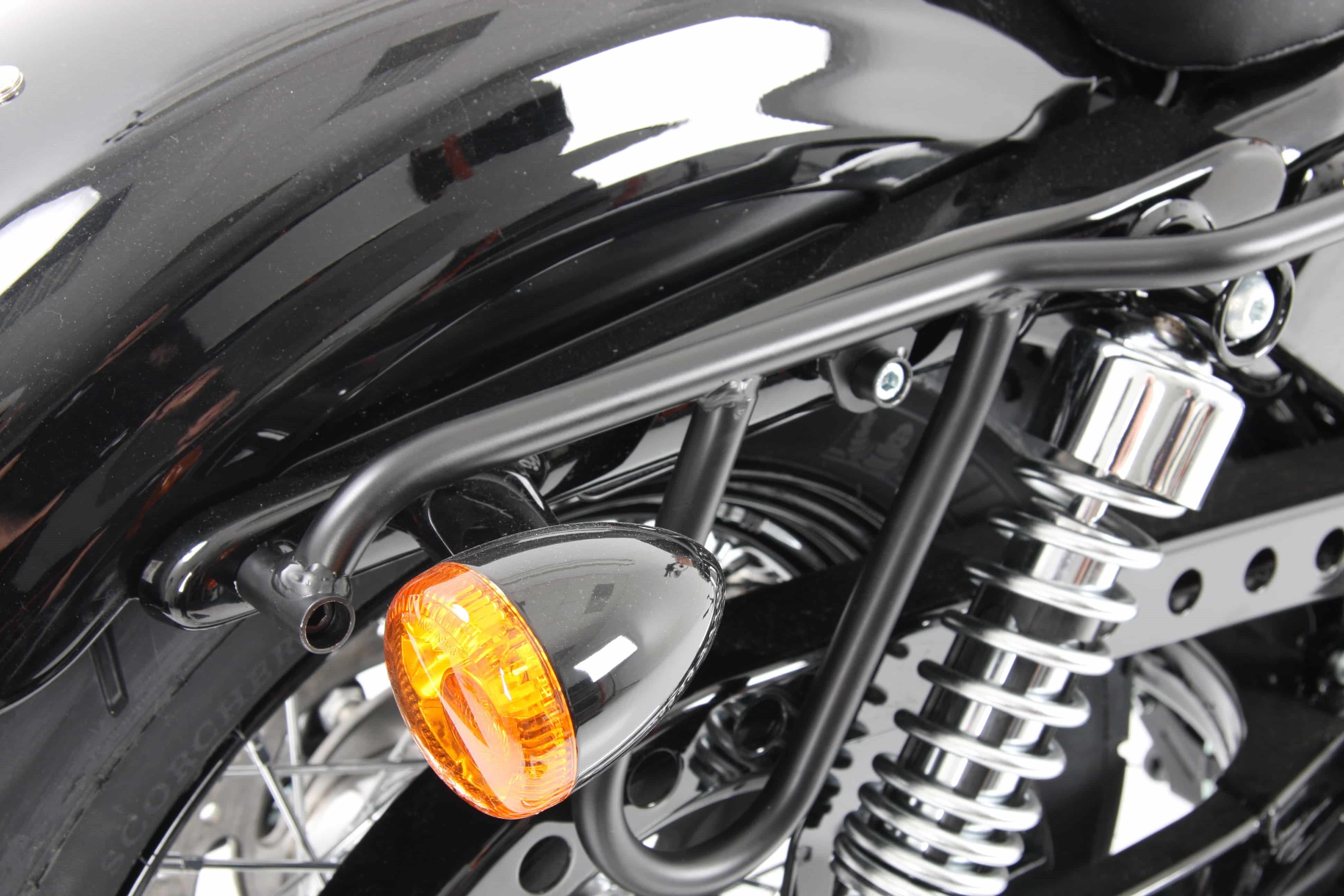 Stelaż na torby skórzane Harley-Davidson Sportster 883 Roadster / Iron 883 / Super Low / 1200 Custom / Forty-Eight / Seventy-Two / 883 Custom Hepco Becker | 626718 00 01