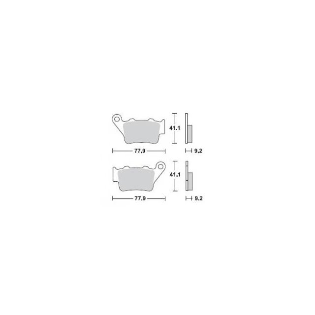 Klocki hamulcowe KH208/KH213 (ORGANIC) Brenta | BR3088