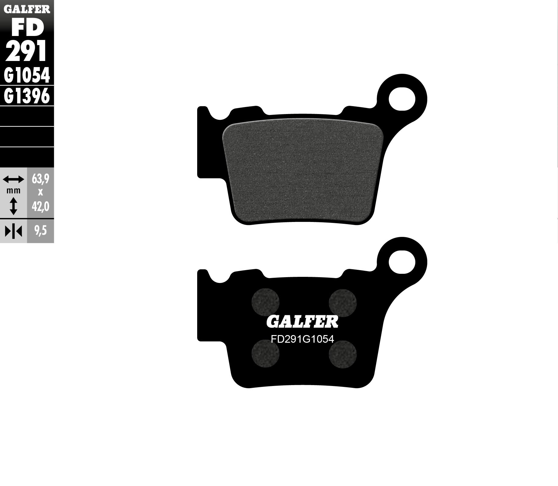 Klocki hamulcowe KH368 Półmetaliczne Galfer | FD291G1054