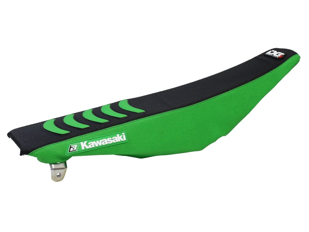 Pokrowiec / Poszycie na siedzenie Kawasaki KXF 250, KXF 450 Double Grip 3 Czarny Zielony Blackbird | E1431H