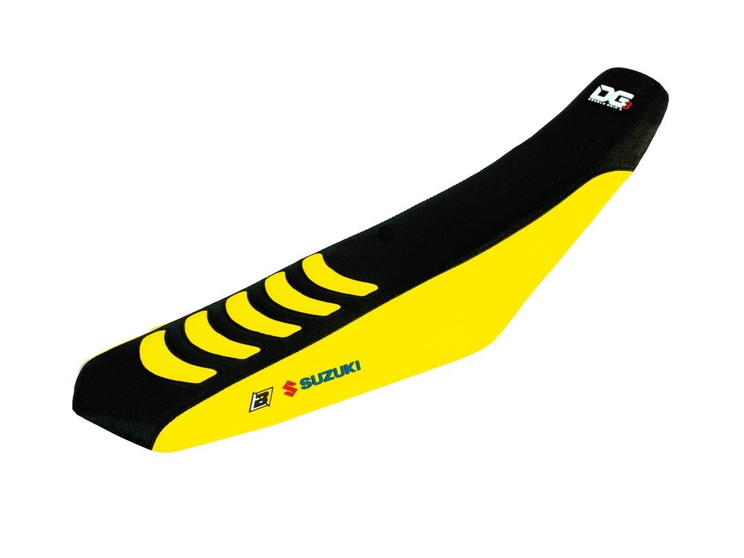 Pokrowiec / Poszycie na siedzenie Suzuki RMZ 250, RMZ 450 Double Grip 3 Czarny Żółty Blackbird | E1331H